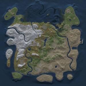 Thumbnail Rust Map: Procedural Map, Size: 4250, Seed: 1680223350, 17 Monuments