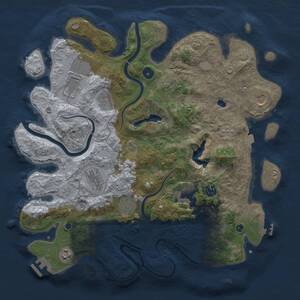 Thumbnail Rust Map: Procedural Map, Size: 4000, Seed: 1699768298, 16 Monuments