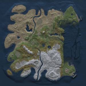 Thumbnail Rust Map: Procedural Map, Size: 4000, Seed: 957564947, 16 Monuments