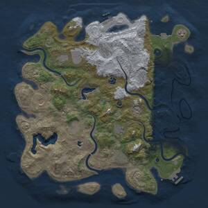 Thumbnail Rust Map: Procedural Map, Size: 4200, Seed: 25329064, 16 Monuments