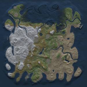 Thumbnail Rust Map: Procedural Map, Size: 4500, Seed: 369736979, 17 Monuments