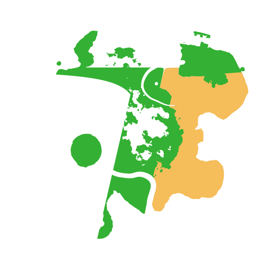 Biome Rust Map: Procedural Map, Size: 2400, Seed: 1000