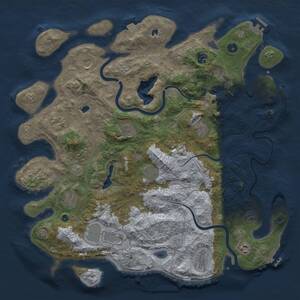 Thumbnail Rust Map: Procedural Map, Size: 4500, Seed: 754136928, 17 Monuments