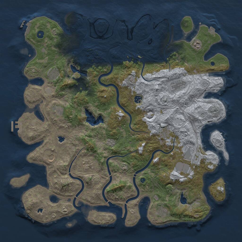 Rust Map: Procedural Map, Size: 4820, Seed: 1337, 17 Monuments
