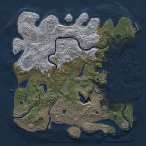 Thumbnail Rust Map: Procedural Map, Size: 4500, Seed: 1221416961, 15 Monuments