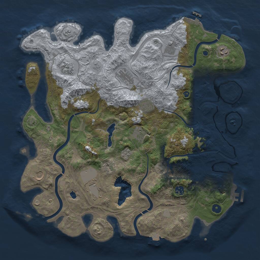 Rust Map: Procedural Map, Size: 4250, Seed: 567936330, 16 Monuments