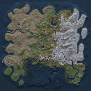 Thumbnail Rust Map: Procedural Map, Size: 5000, Seed: 66250012, 17 Monuments
