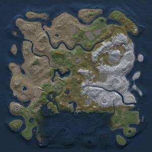 Thumbnail Rust Map: Procedural Map, Size: 4500, Seed: 983023518, 17 Monuments