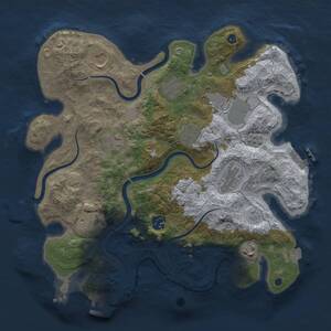 Thumbnail Rust Map: Procedural Map, Size: 3500, Seed: 204172914, 16 Monuments