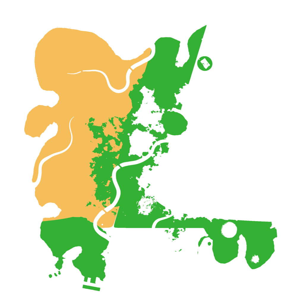 Biome Rust Map: Procedural Map, Size: 3500, Seed: 204172914