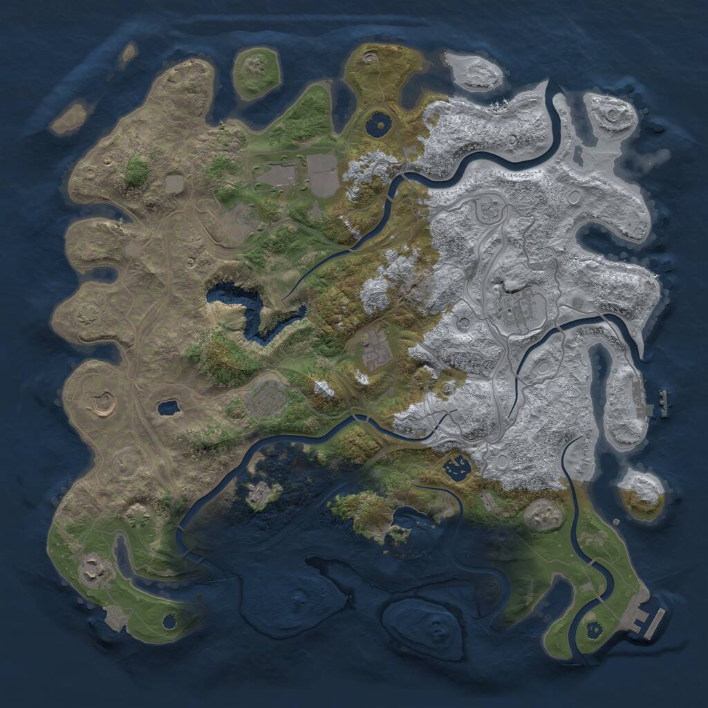Rust Map: Procedural Map, Size: 4250, Seed: 804677552, 15 Monuments