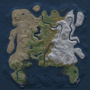 Thumbnail Rust Map: Procedural Map, Size: 4250, Seed: 584901301, 15 Monuments