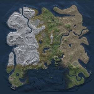 Thumbnail Rust Map: Procedural Map, Size: 4500, Seed: 1677578079, 16 Monuments