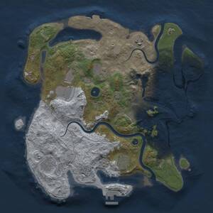Thumbnail Rust Map: Procedural Map, Size: 3500, Seed: 1192666167, 13 Monuments