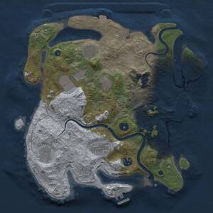 Thumbnail Rust Map: Procedural Map, Size: 3500, Seed: 1192666167, 14 Monuments