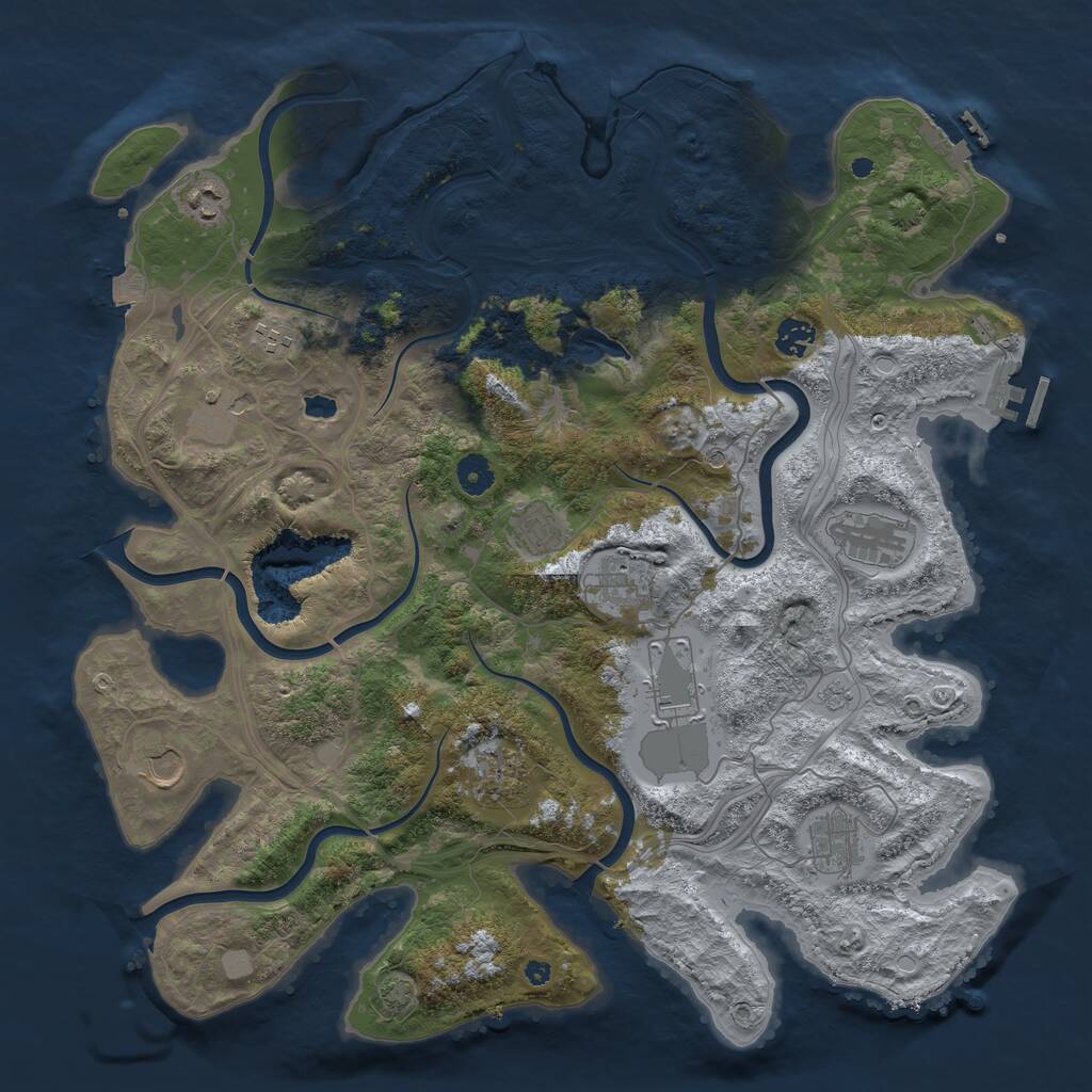 Rust Map: Procedural Map, Size: 4250, Seed: 13570, 17 Monuments