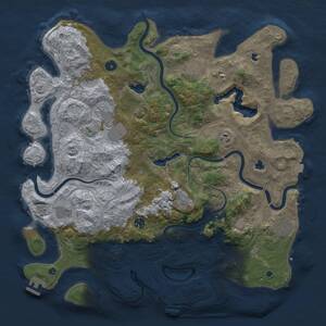 Thumbnail Rust Map: Procedural Map, Size: 4500, Seed: 100414692, 15 Monuments
