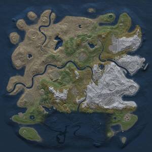 Thumbnail Rust Map: Procedural Map, Size: 4500, Seed: 225831473, 16 Monuments