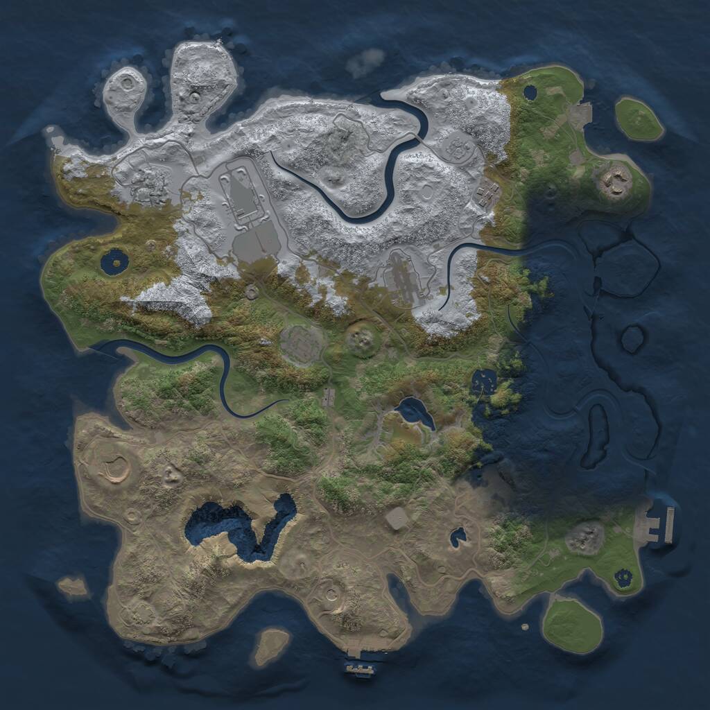 Rust Map: Procedural Map, Size: 4000, Seed: 770808271, 15 Monuments
