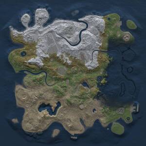 Thumbnail Rust Map: Procedural Map, Size: 4000, Seed: 770808271, 15 Monuments
