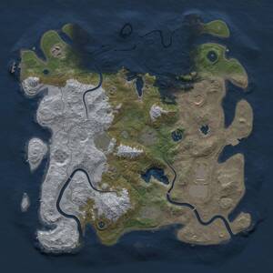 Thumbnail Rust Map: Procedural Map, Size: 4000, Seed: 45676, 15 Monuments