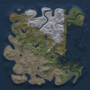 Thumbnail Rust Map: Procedural Map, Size: 4500, Seed: 7482024, 17 Monuments