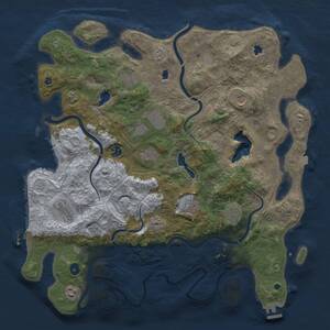 Thumbnail Rust Map: Procedural Map, Size: 4500, Seed: 504086759, 16 Monuments