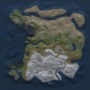 Thumbnail Rust Map: Procedural Map, Size: 3500, Seed: 134824931, 15 Monuments
