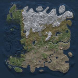 Thumbnail Rust Map: Procedural Map, Size: 4500, Seed: 327275570, 16 Monuments