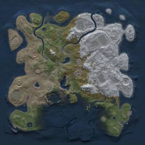 Thumbnail Rust Map: Procedural Map, Size: 4000, Seed: 1192509629, 15 Monuments