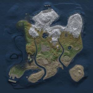 Thumbnail Rust Map: Procedural Map, Size: 2500, Seed: 1105594843, 8 Monuments