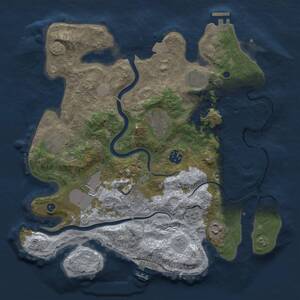 Thumbnail Rust Map: Procedural Map, Size: 3500, Seed: 977491552, 14 Monuments