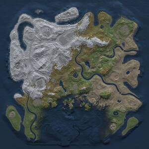 Thumbnail Rust Map: Procedural Map, Size: 4500, Seed: 536211351, 17 Monuments