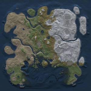 Thumbnail Rust Map: Procedural Map, Size: 4300, Seed: 252654125, 16 Monuments