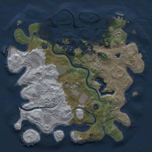 Thumbnail Rust Map: Procedural Map, Size: 4000, Seed: 1407381263, 15 Monuments