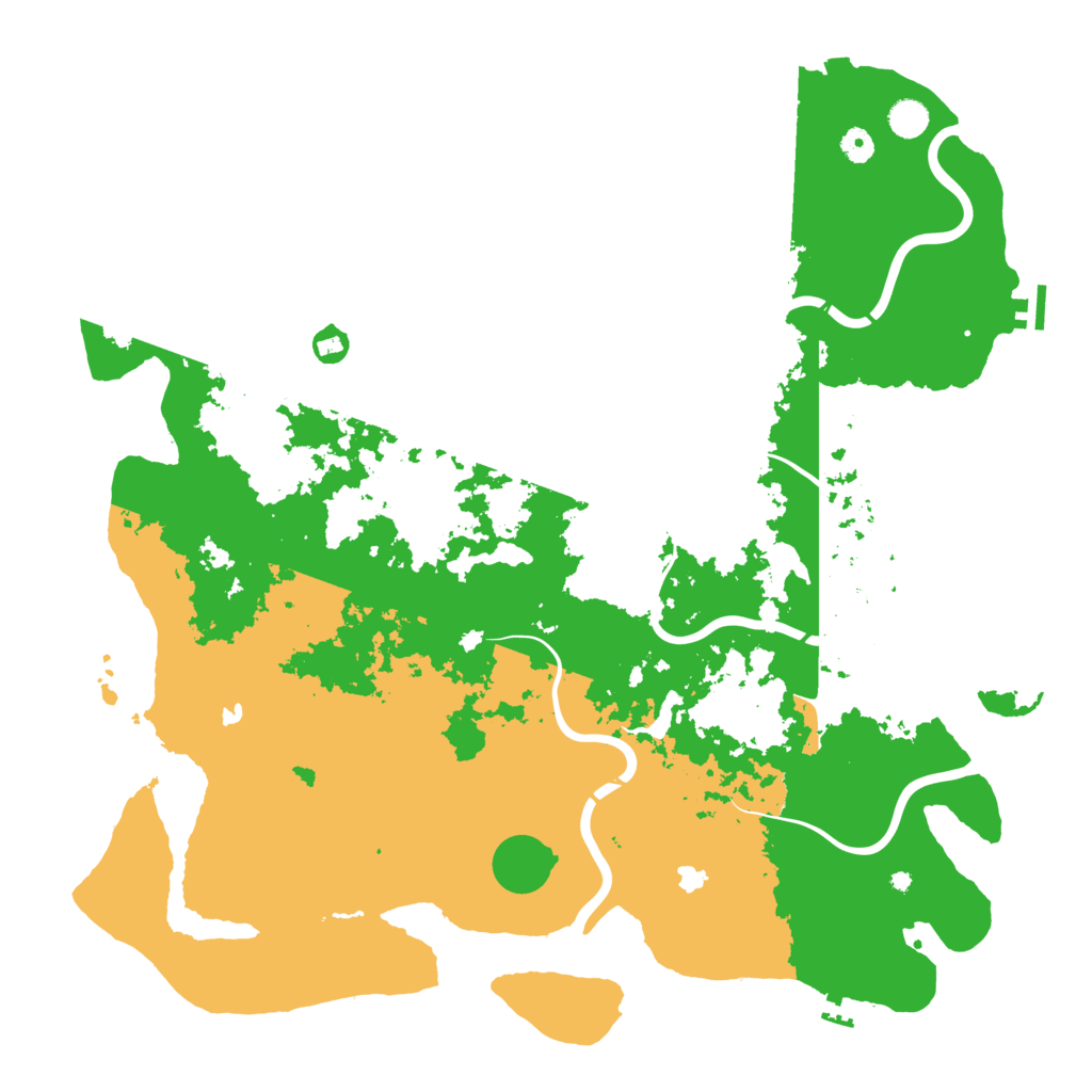 Biome Rust Map: Procedural Map, Size: 4900, Seed: 25129501