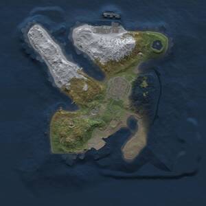 Thumbnail Rust Map: Procedural Map, Size: 2000, Seed: 2144847129, 4 Monuments