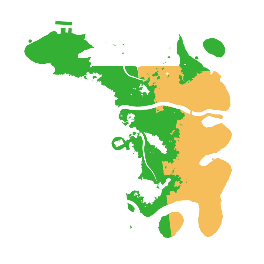 Biome Rust Map: Procedural Map, Size: 3200, Seed: 392183