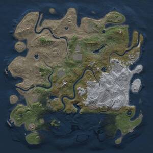 Thumbnail Rust Map: Procedural Map, Size: 4500, Seed: 422655253, 17 Monuments
