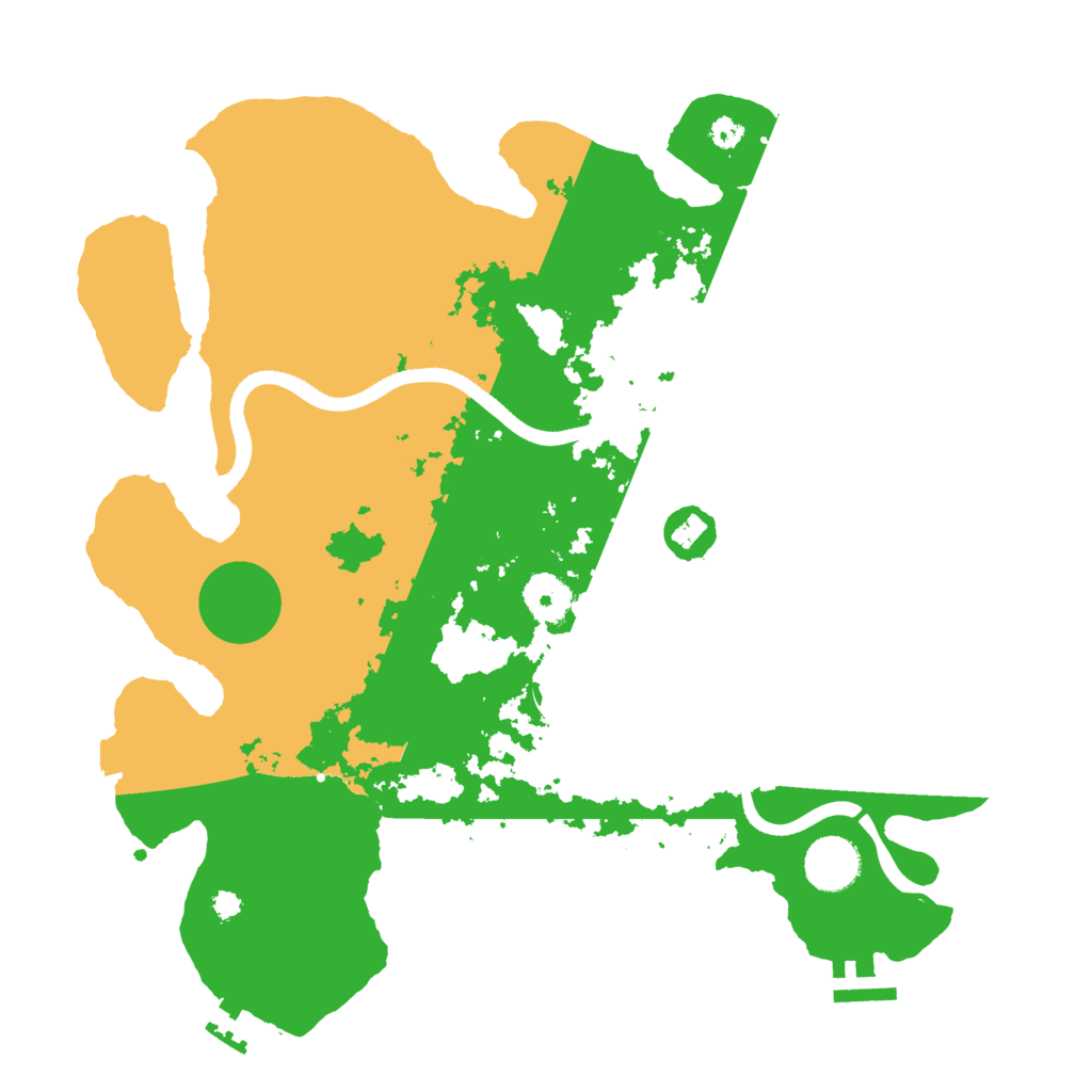 Biome Rust Map: Procedural Map, Size: 3500, Seed: 442153891