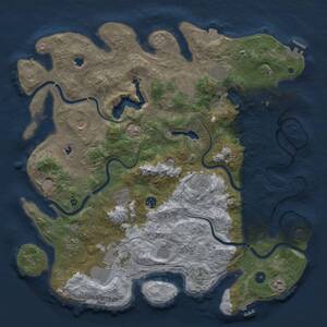 Thumbnail Rust Map: Procedural Map, Size: 4500, Seed: 637726013, 17 Monuments