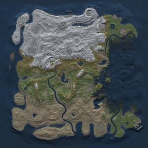 Thumbnail Rust Map: Procedural Map, Size: 4600, Seed: 2081, 17 Monuments
