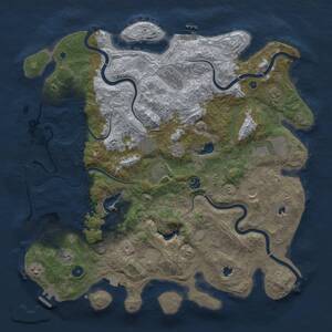 Thumbnail Rust Map: Procedural Map, Size: 4500, Seed: 938995551, 16 Monuments