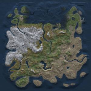 Thumbnail Rust Map: Procedural Map, Size: 4500, Seed: 213415421, 14 Monuments