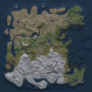 Thumbnail Rust Map: Procedural Map, Size: 5000, Seed: 333400, 16 Monuments