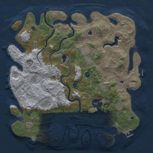 Thumbnail Rust Map: Procedural Map, Size: 4500, Seed: 11072025, 16 Monuments