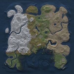 Thumbnail Rust Map: Procedural Map, Size: 4250, Seed: 1306918201, 16 Monuments