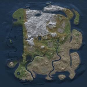 Thumbnail Rust Map: Procedural Map, Size: 3800, Seed: 797197330, 16 Monuments