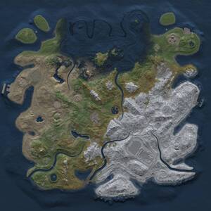 Thumbnail Rust Map: Procedural Map, Size: 4250, Seed: 1016009918, 15 Monuments