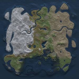 Thumbnail Rust Map: Procedural Map, Size: 4500, Seed: 62084606, 16 Monuments